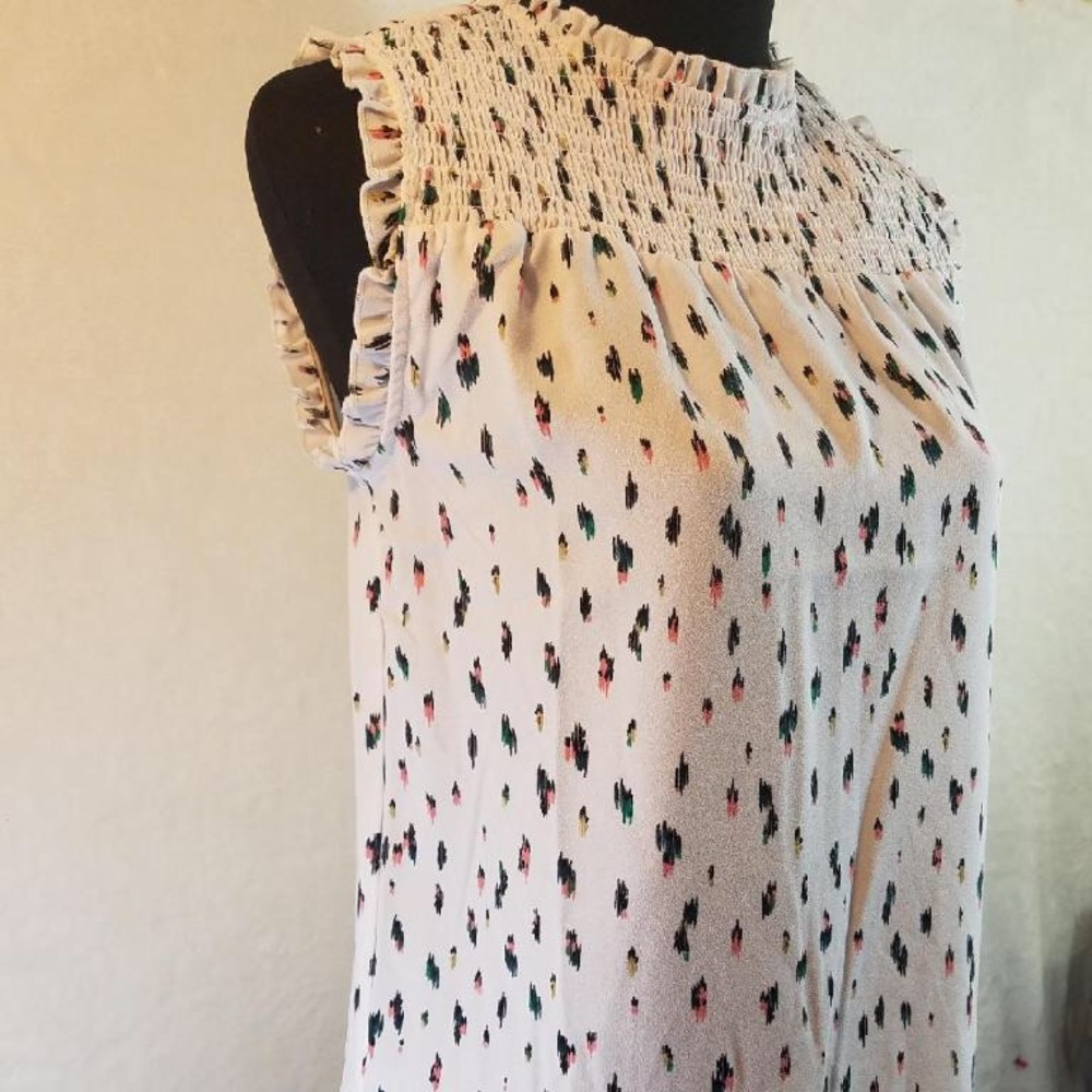 12THOMPSON Women’s shirred top shirt size Small